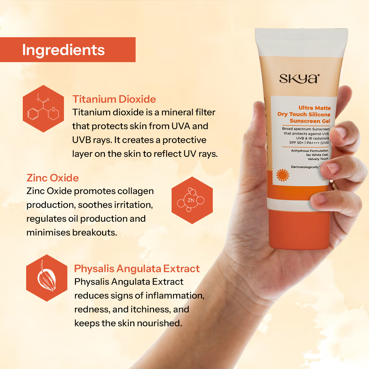 Skya Ultra Matte Dry Touch Silicone Sunscreen Gel